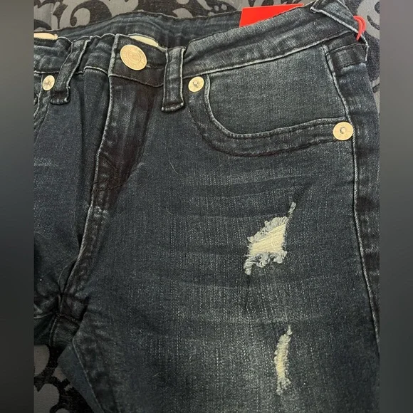 True Religion Girls Halle stretch denim mid rise super skinny jeans NWT - Picture 5 of 11